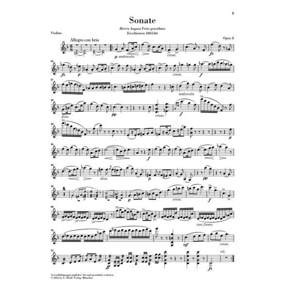 Henle Verlag Grieg Violinsonate F-Dur