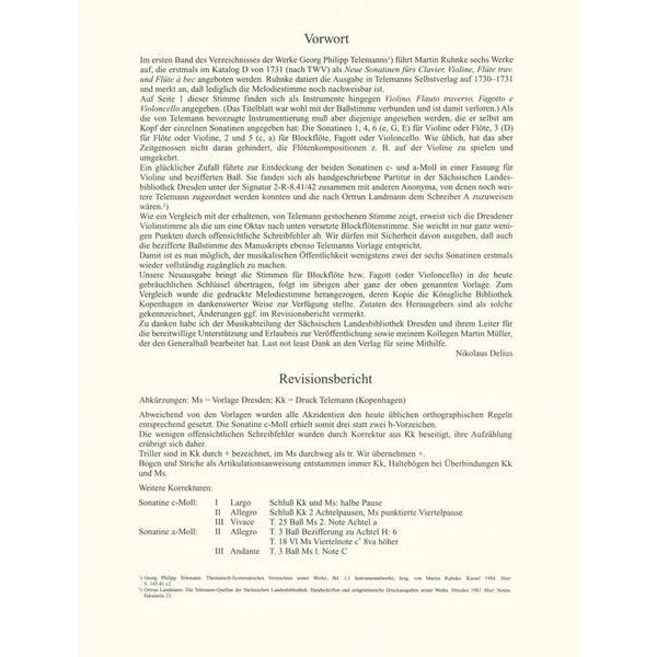 Schott Telemann 2 Sonatinen Bassoon