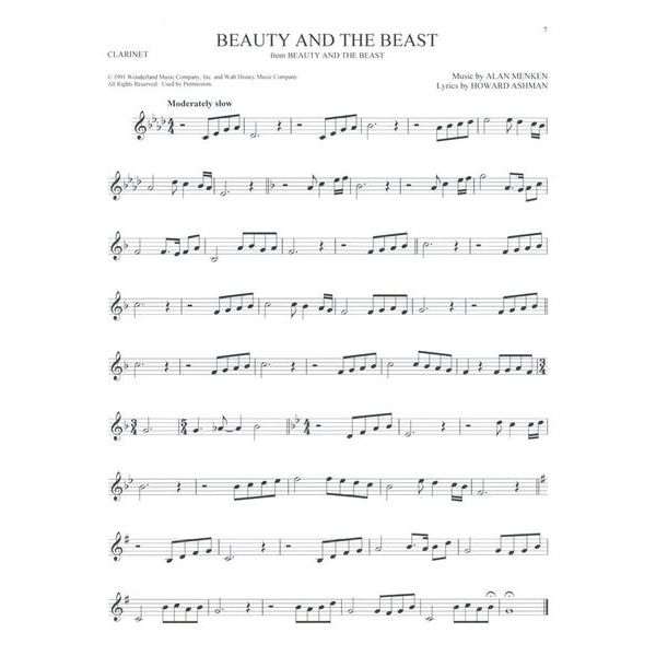 Hal Leonard 101 Disney Songs Clarinet
