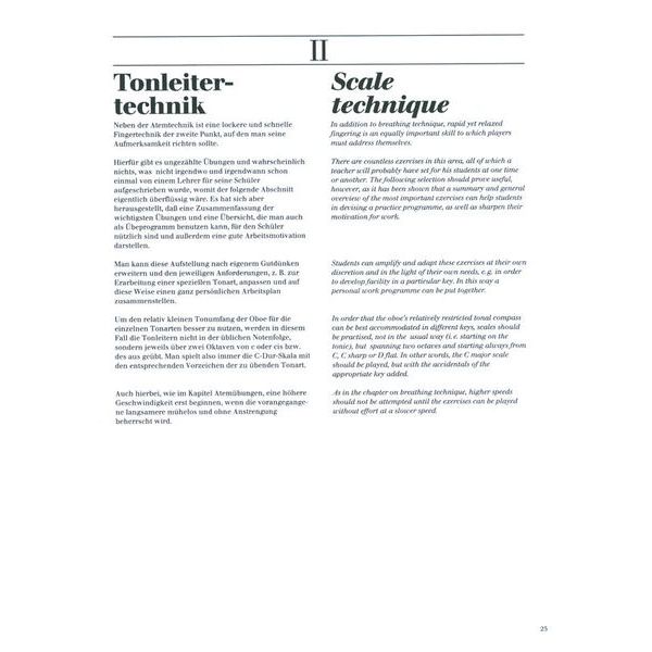 Schott Die Technik des Oboenspiels