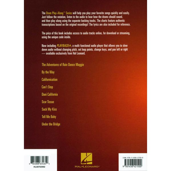 Hal Leonard Drum Play-Along Red Hot Chili