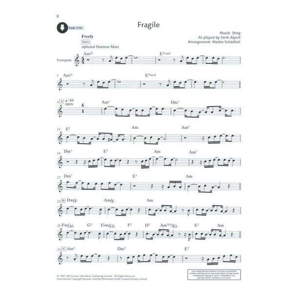 Schott Pop Ballads Trumpet