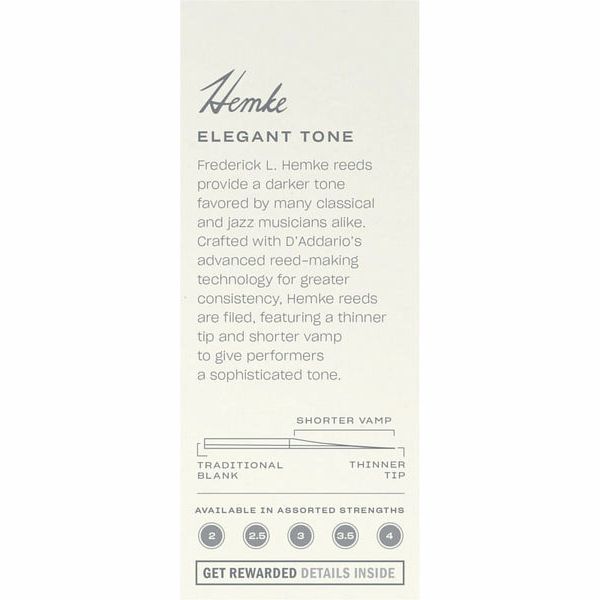 DAddario Woodwinds Hemke Baritone Saxophone 2.5