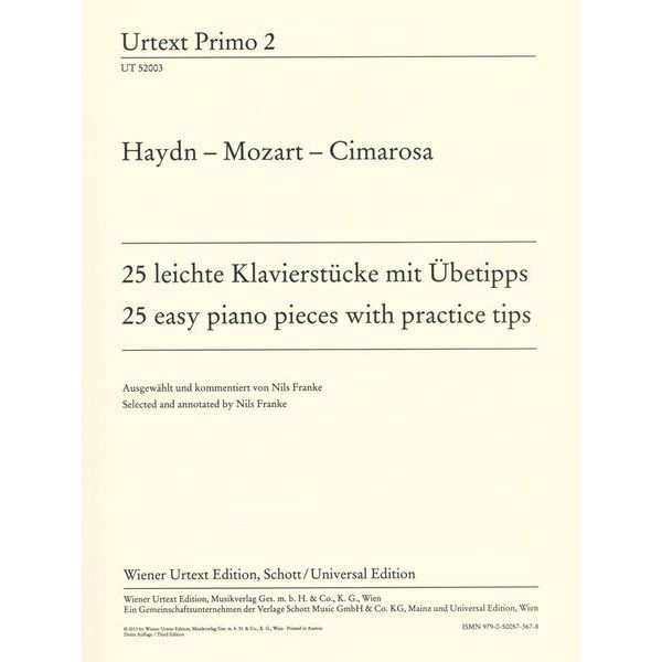 Wiener Urtext Edition Haydn �Mozart �Cimarosa