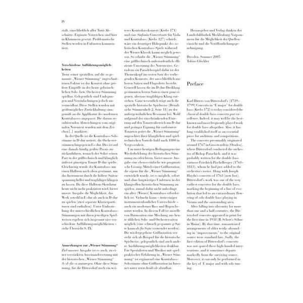 Henle Verlag Dittersdorf Kontrabasskonzert