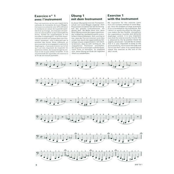 Editions Bim Warm Ups & Technical Trombone
