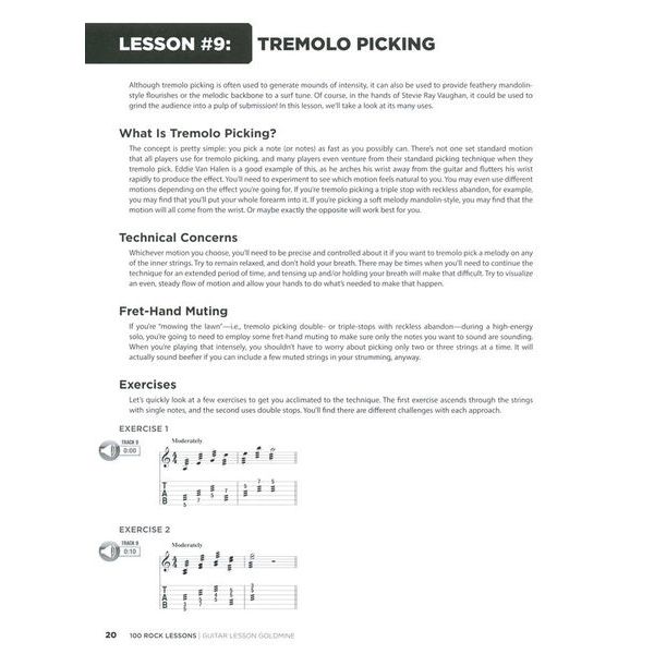 Hal Leonard 100 Rock Lessons Guitar