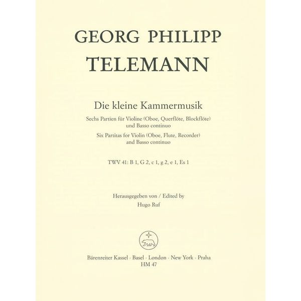Brenreiter Telemann Kleine Kammermusik