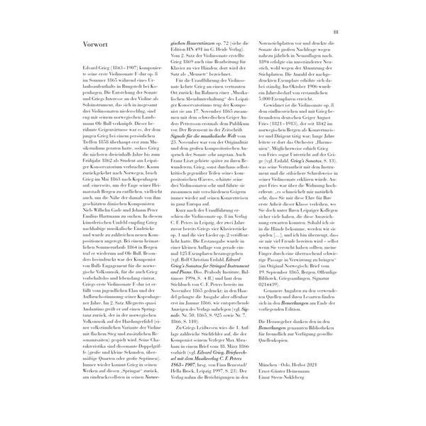 Henle Verlag Grieg Violinsonate F-Dur