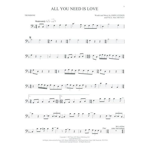 Hal Leonard 101 Popular Songs Trombone