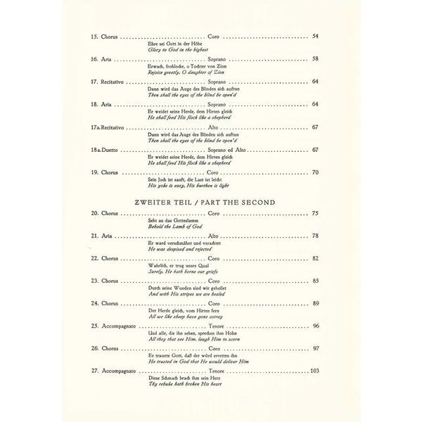 Edition Peters Hndel Der Messias HWV56