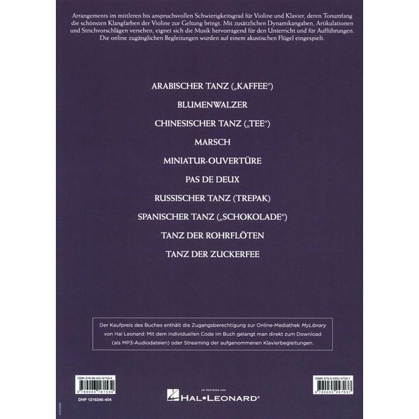 Hal Leonard Tschaikowski Nussknacker Violi