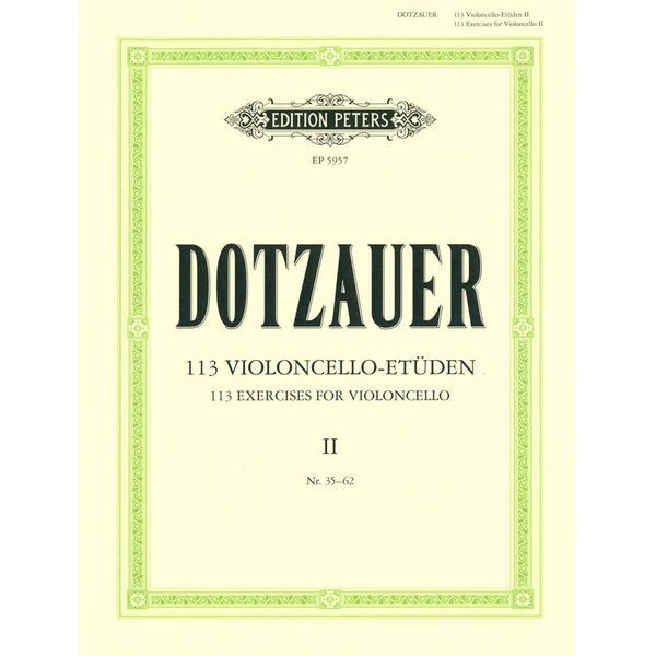 Edition Peters Dotzauer 113 Cello-Etüden 2