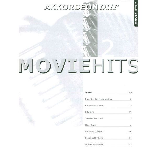 Holzschuh Verlag Akkordeon Pur Moviehits 2