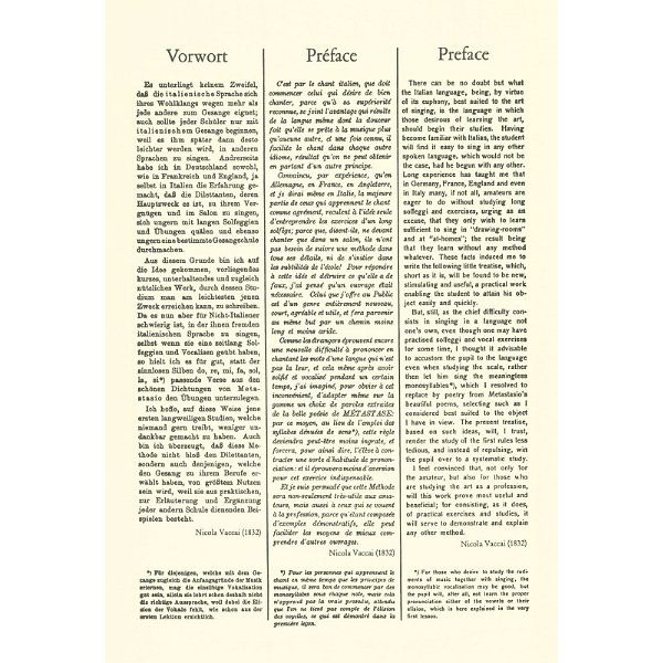 Edition Peters Vaccai Metodo Canto Medium