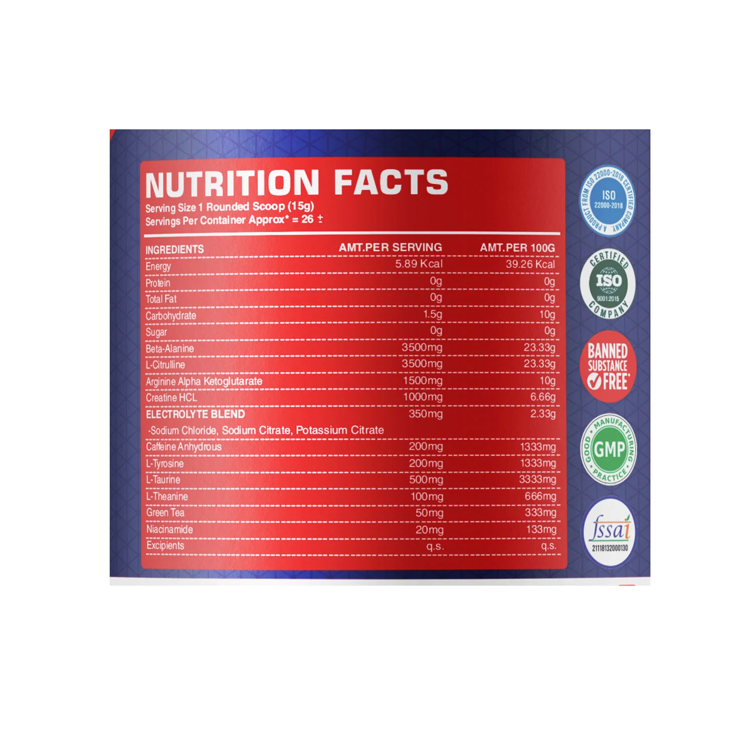 KICK HIGH STIM PRE-WORKOUT SUPPLEMENT