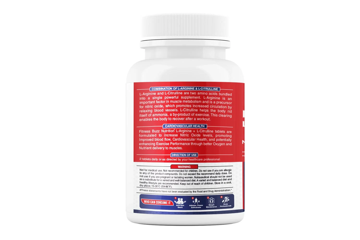 FITNESS BUZZ L-Arginine +    L-Citrulline(60tab)