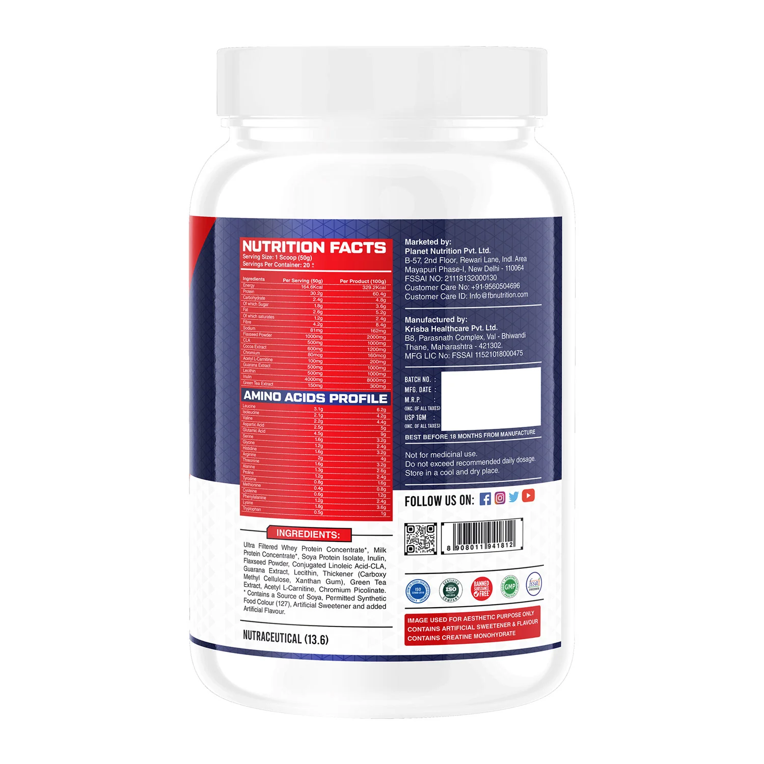 FITNESS BUZZ NUTRITION RIPPED WHEY