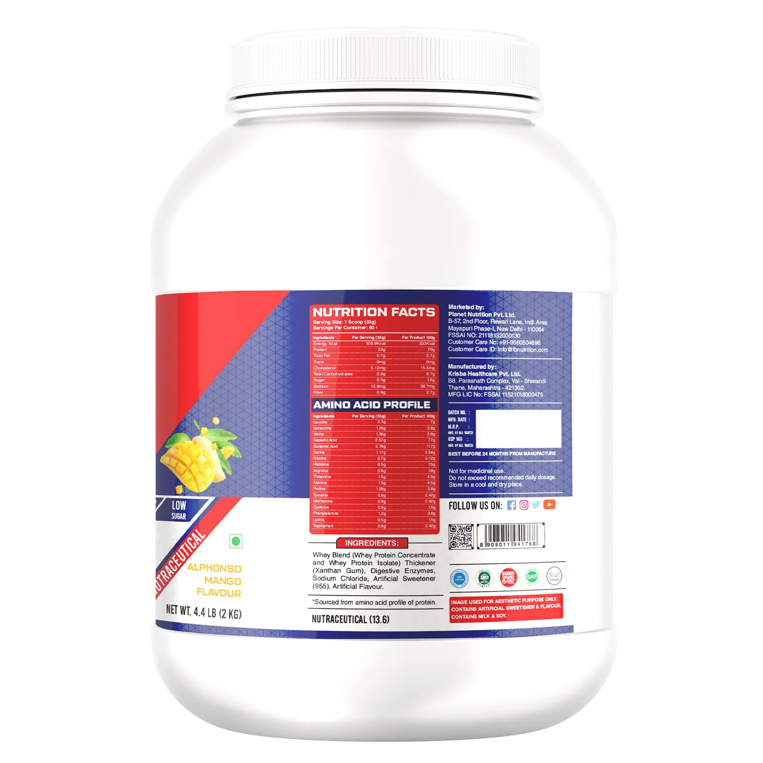 FITNESS BUZZ NUTRITION PURE WHEY