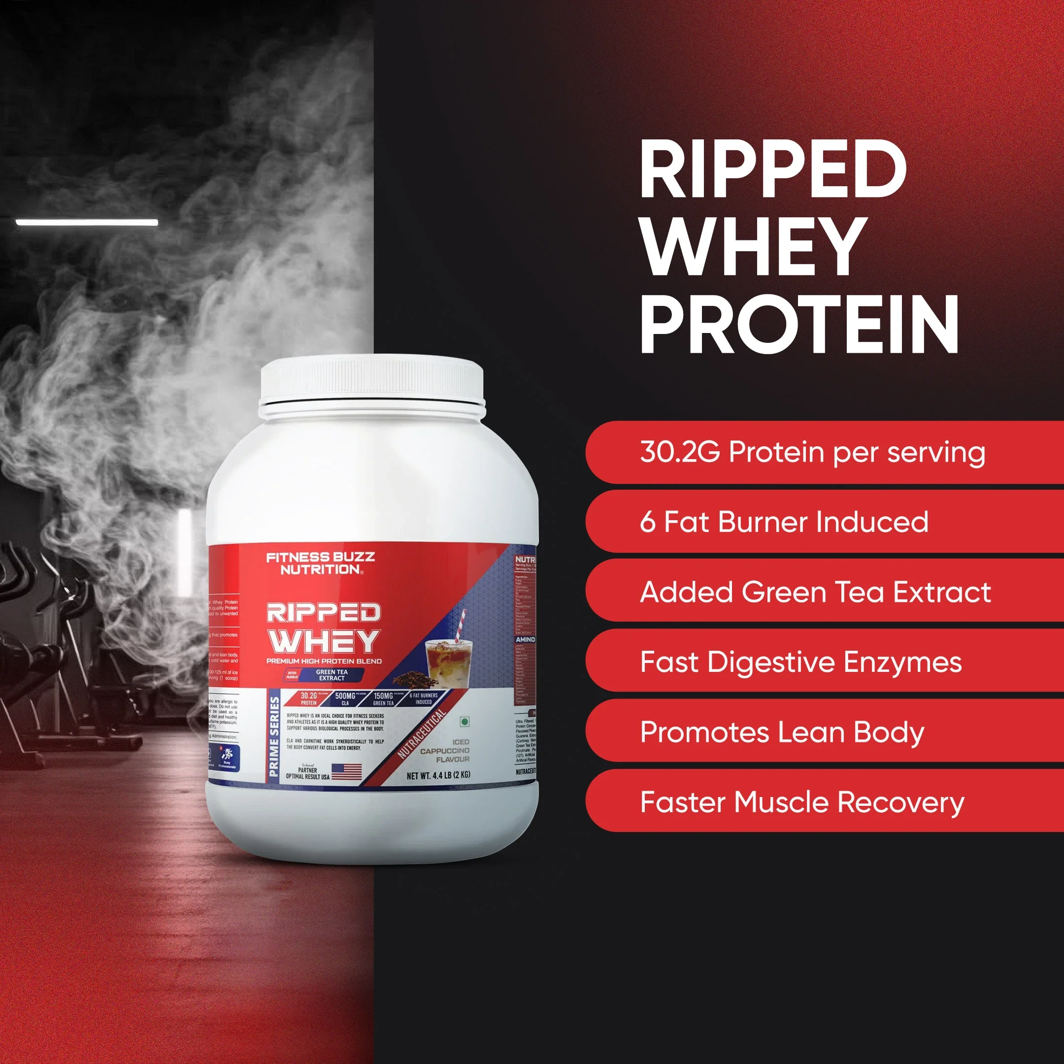 FITNESS BUZZ NUTRITION RIPPED WHEY