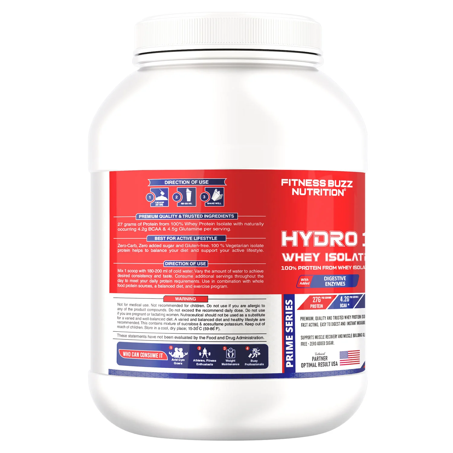 FITNESS BUZZ NUTRITION HYDRO1 WHEY ISOLATE 2KG