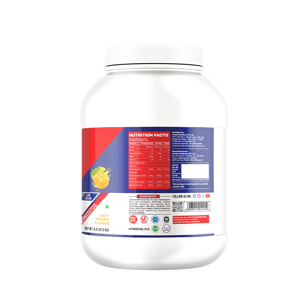 FITNESS BUZZ NUTRITION CARBO FX 3KG ORANGE  Weight Gainers/Mass Gainers