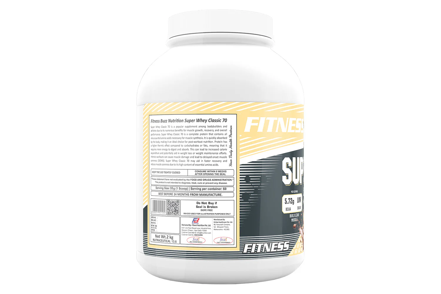 FB Nutrition Super Whey Protein,  Abundant in digestible whey protein & Lysine, good for lean muscle growth,