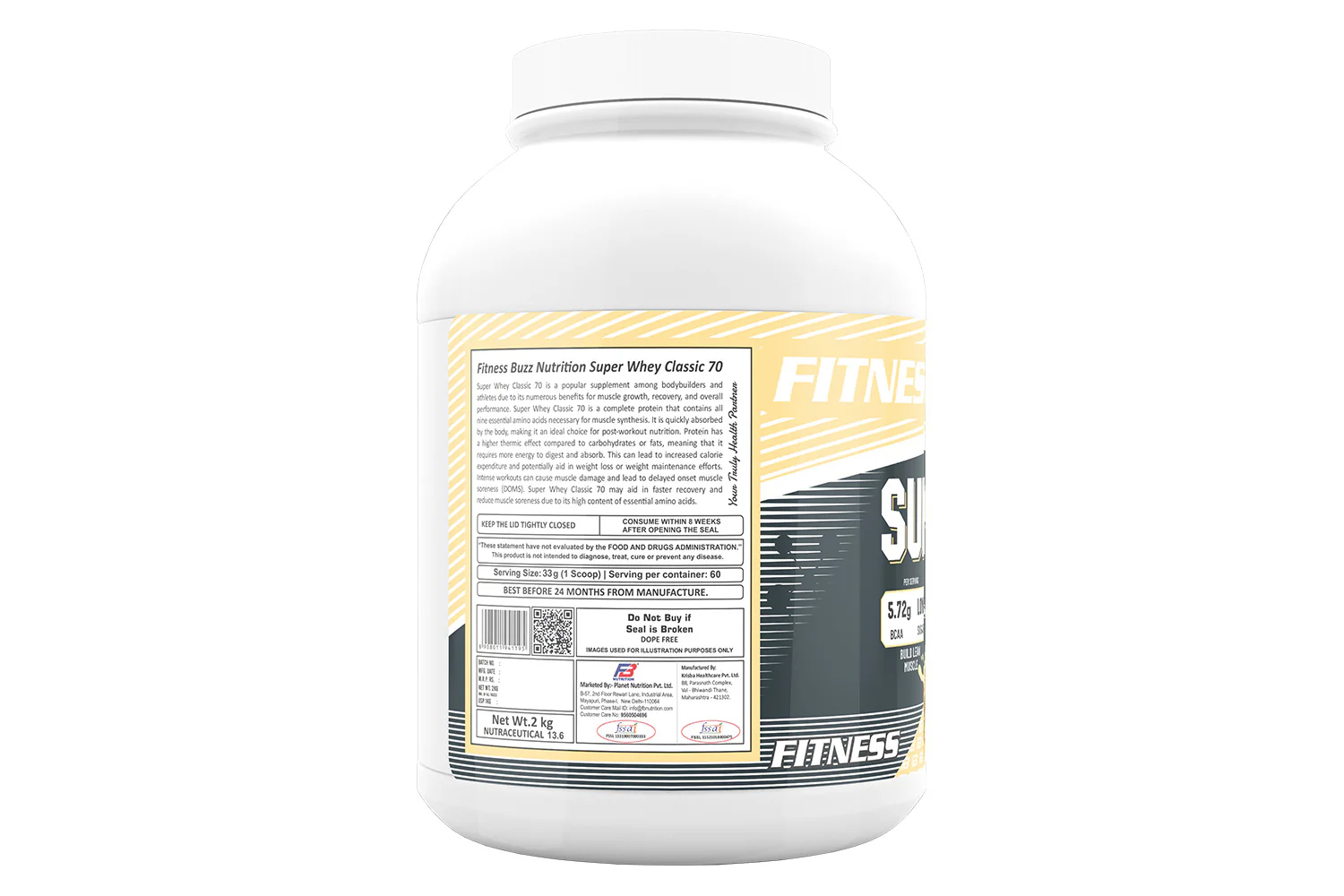 FB Nutrition Super Whey Protein,  Abundant in digestible whey protein & Lysine, good for lean muscle growth,