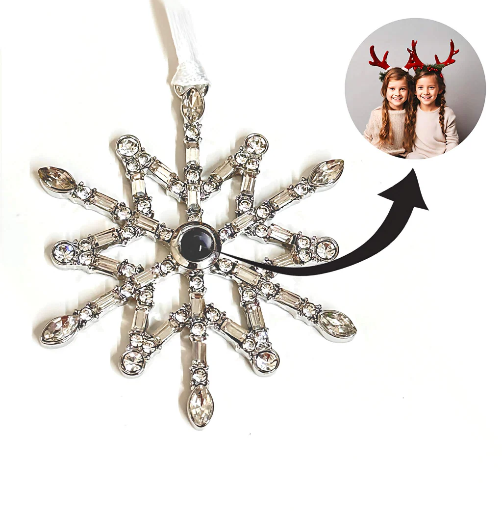 Snowflake Ornament with Picture Inside | Nordic