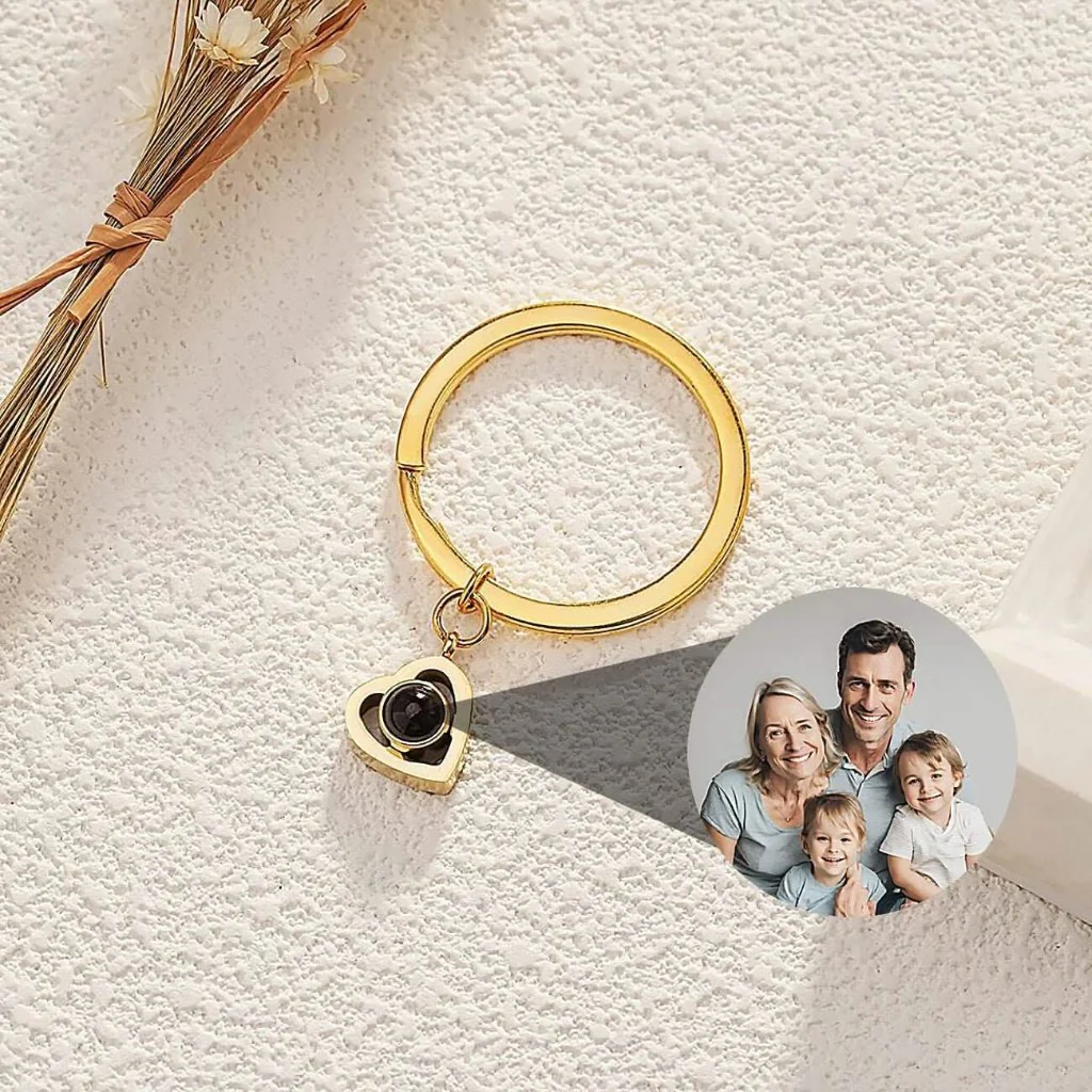 Personalized Heart Charm Key Chain