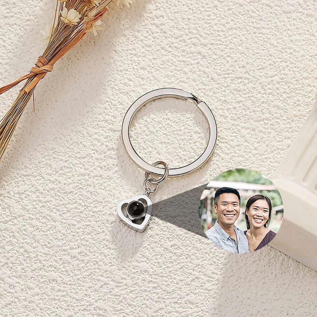 Personalized Heart Charm Key Chain