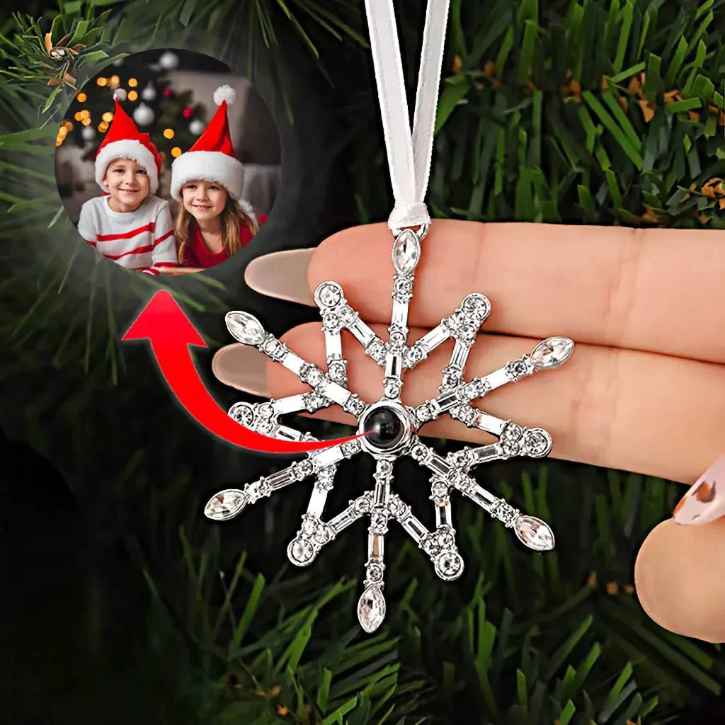 Snowflake Ornament with Picture Inside | Nordic