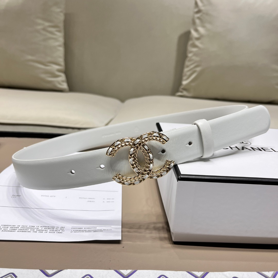 Chanel leather belt