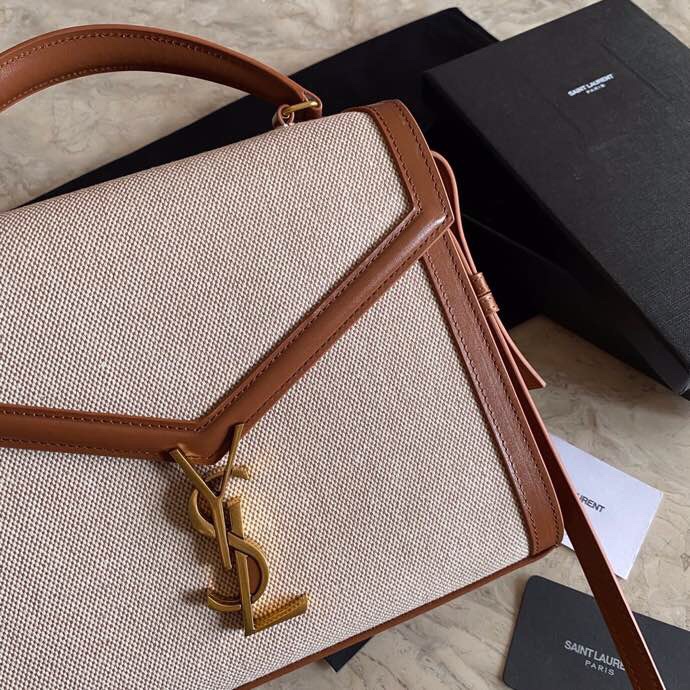 SOLFERINO LARGE SATCHEL IN BOX SAINT LAURENT LEATHER