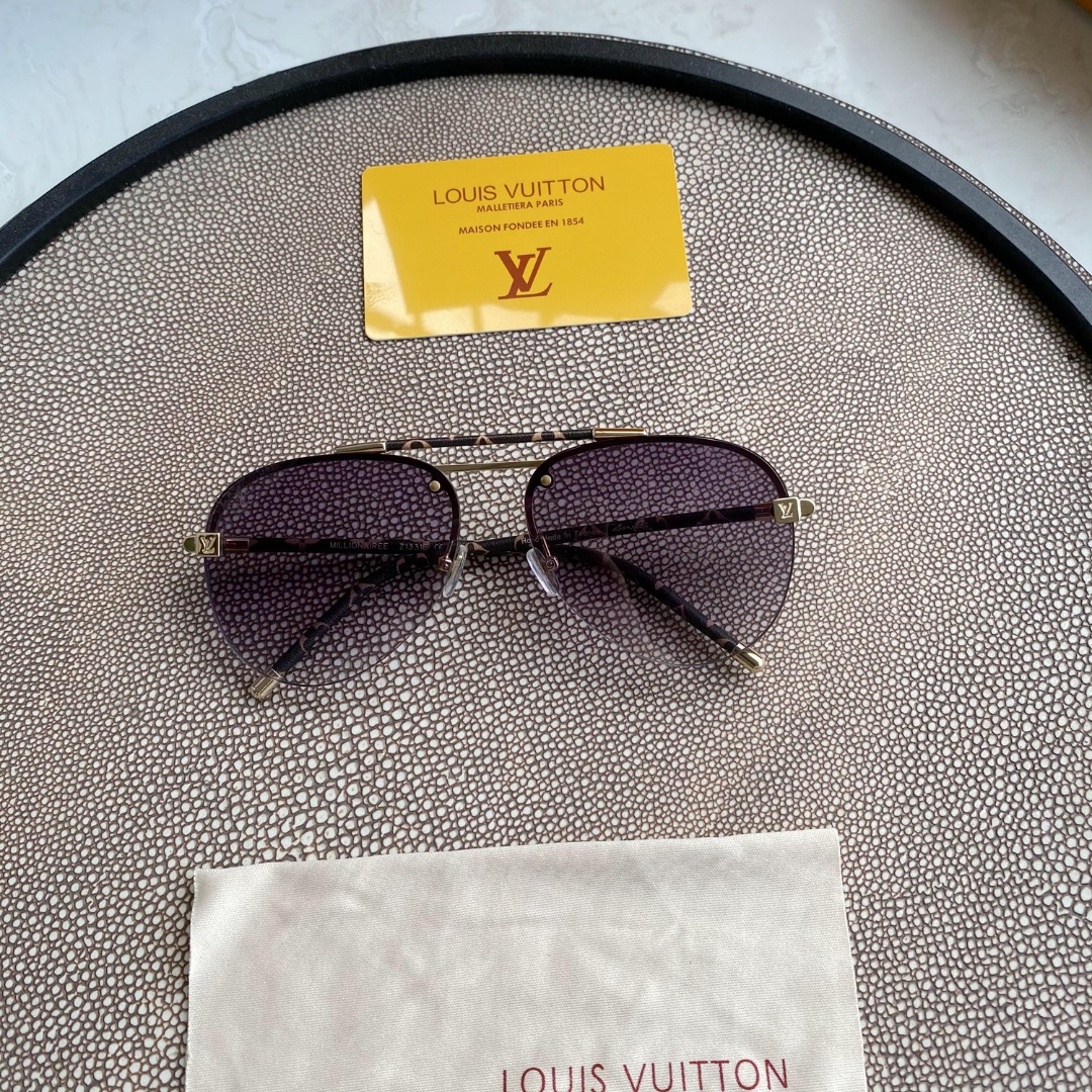 Pink Gradiant Monogram Stem Aviators