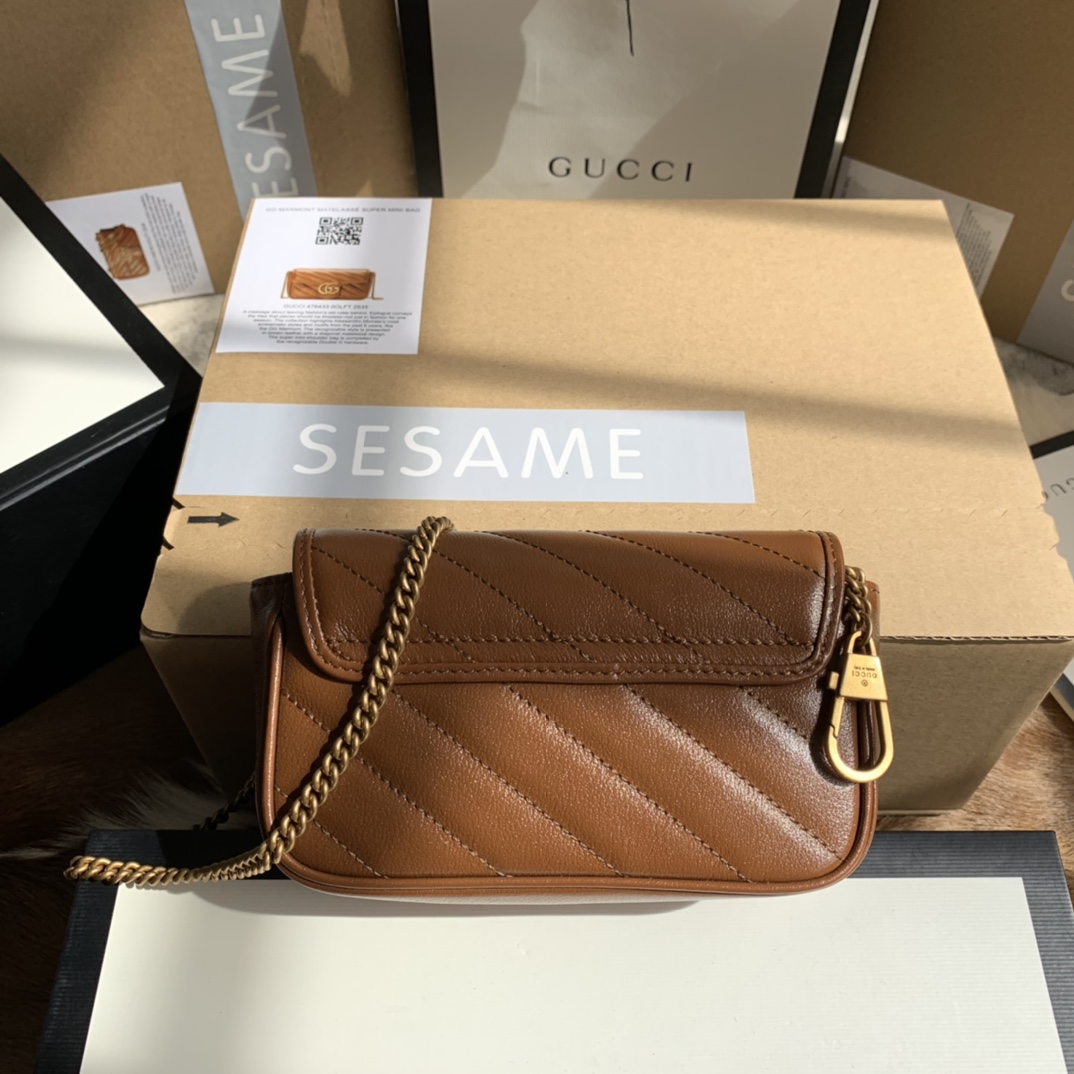 GG Marmont python super mini bag