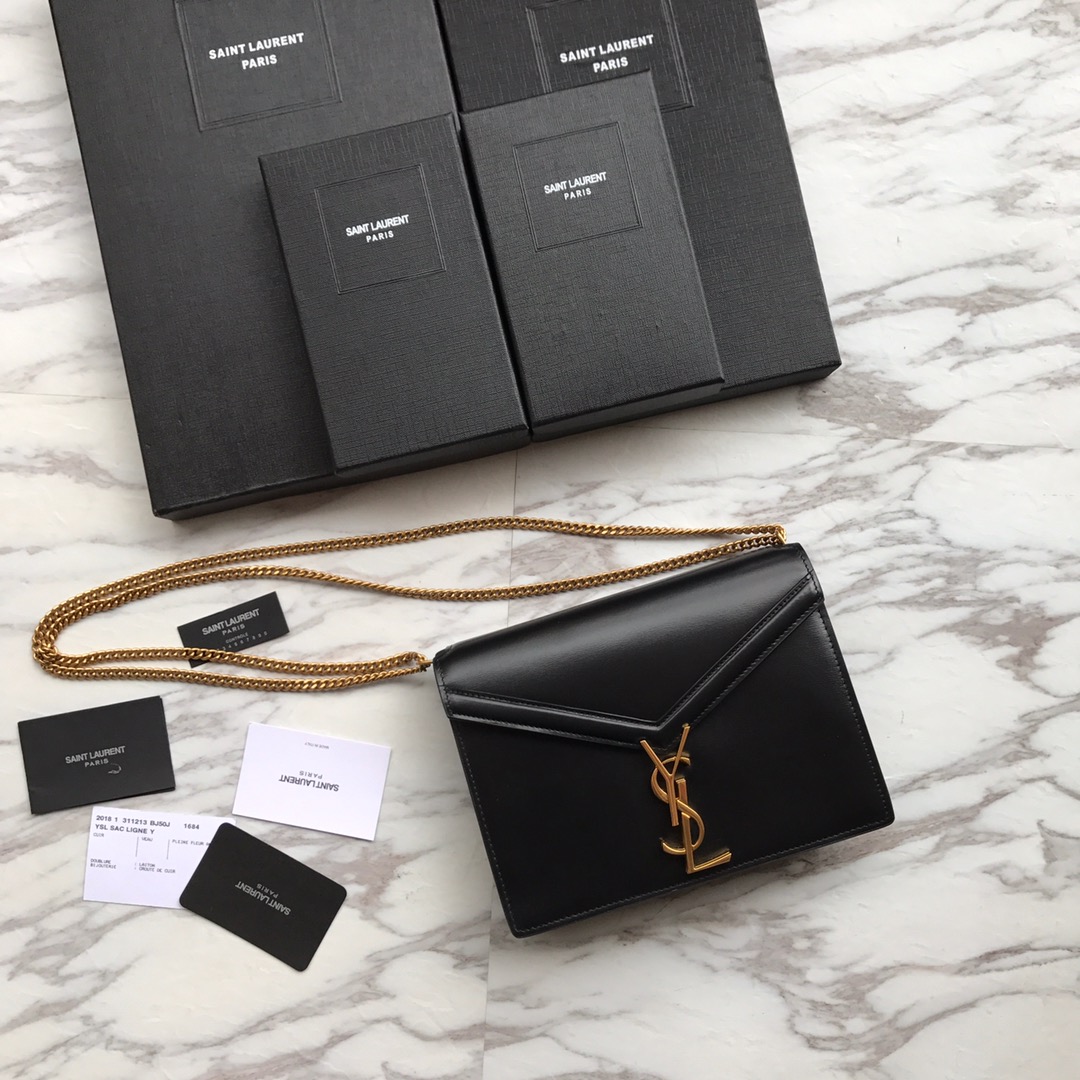 CASSANDRA MONOGRAM CLASP BAG IN OSTRICH