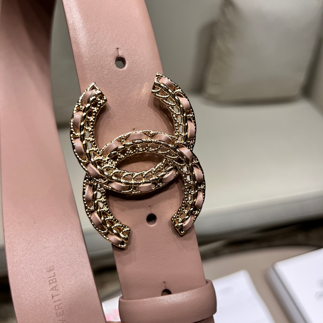 Chanel leather belt