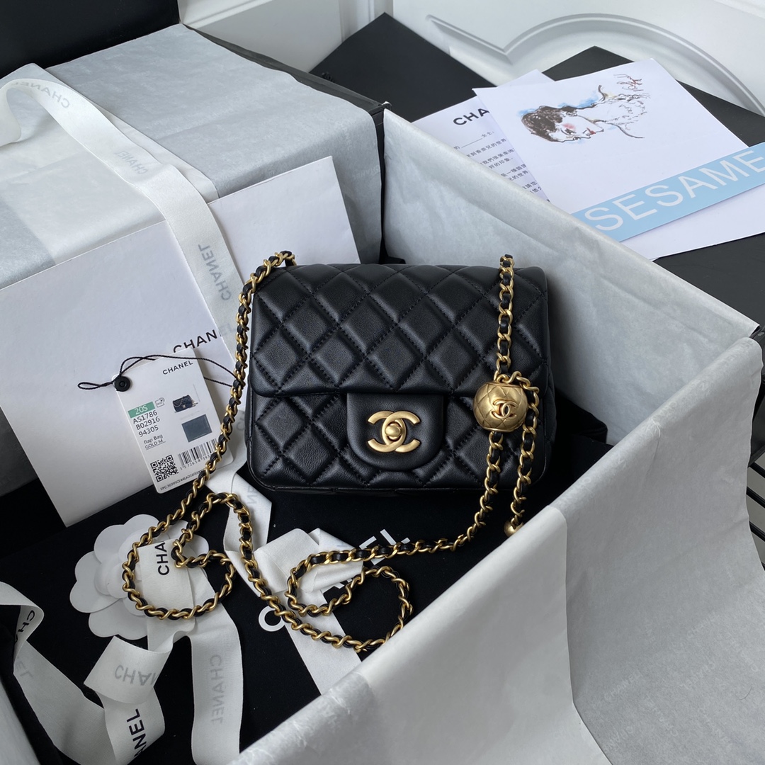 Chanel CF square with golden ball