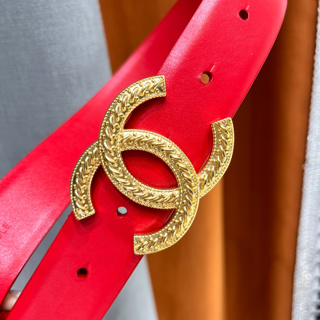 Chanel leather belt