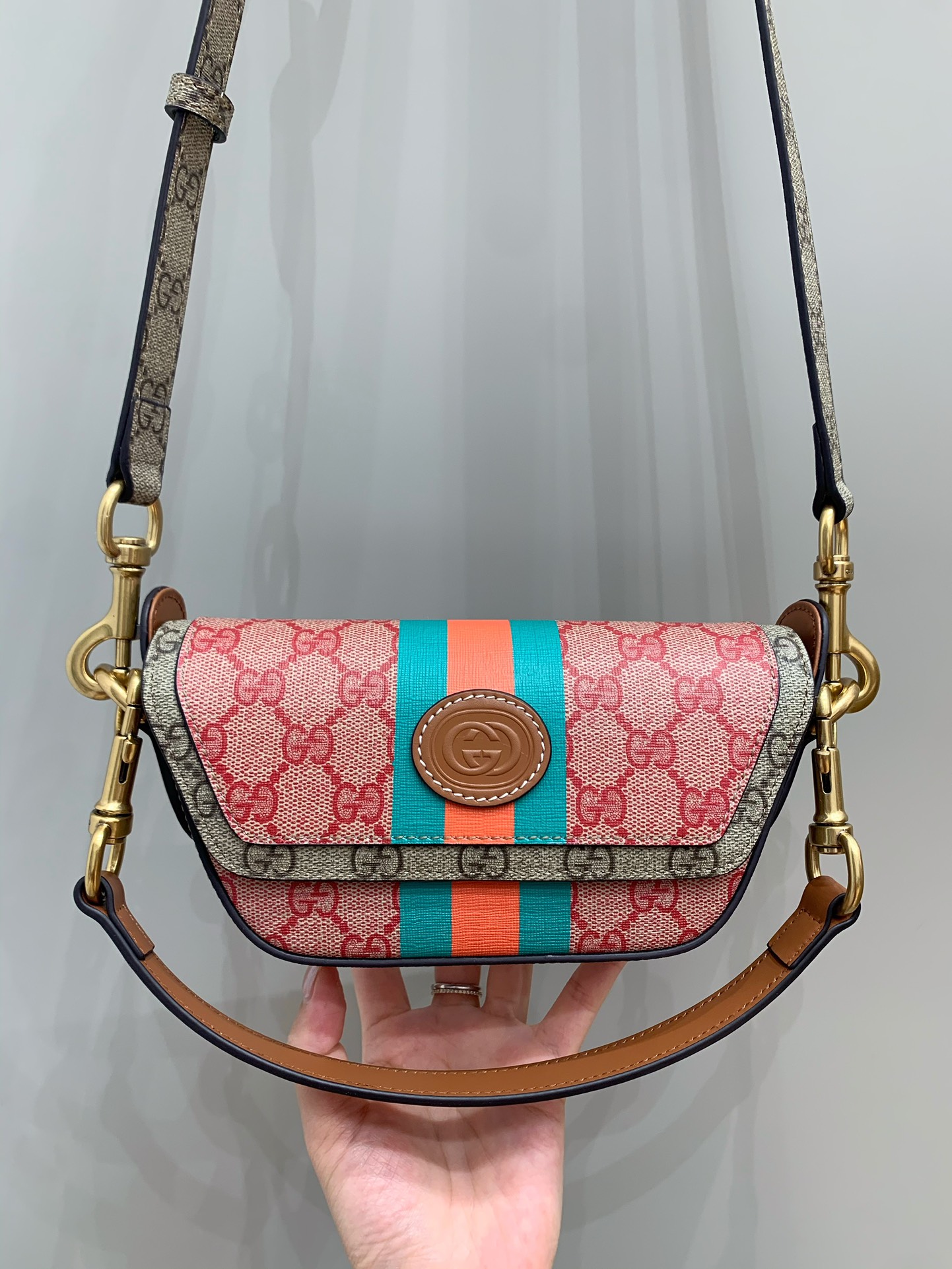 Mini Canvas GG Supreme Top-Handle Bag