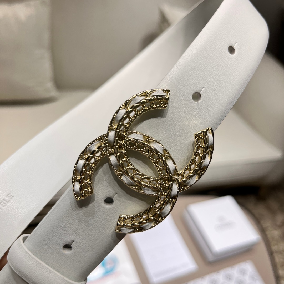 Chanel leather belt