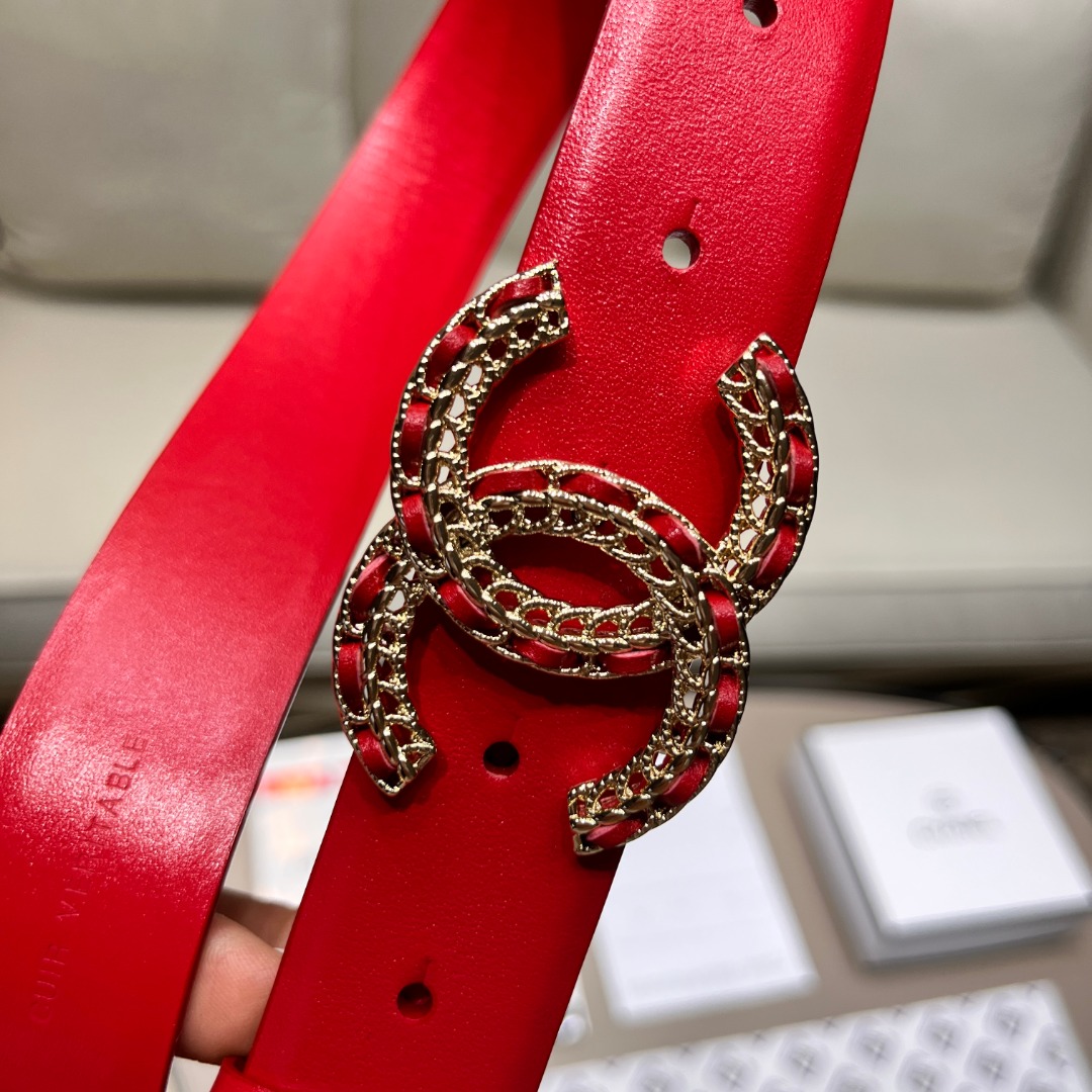 Chanel leather belt