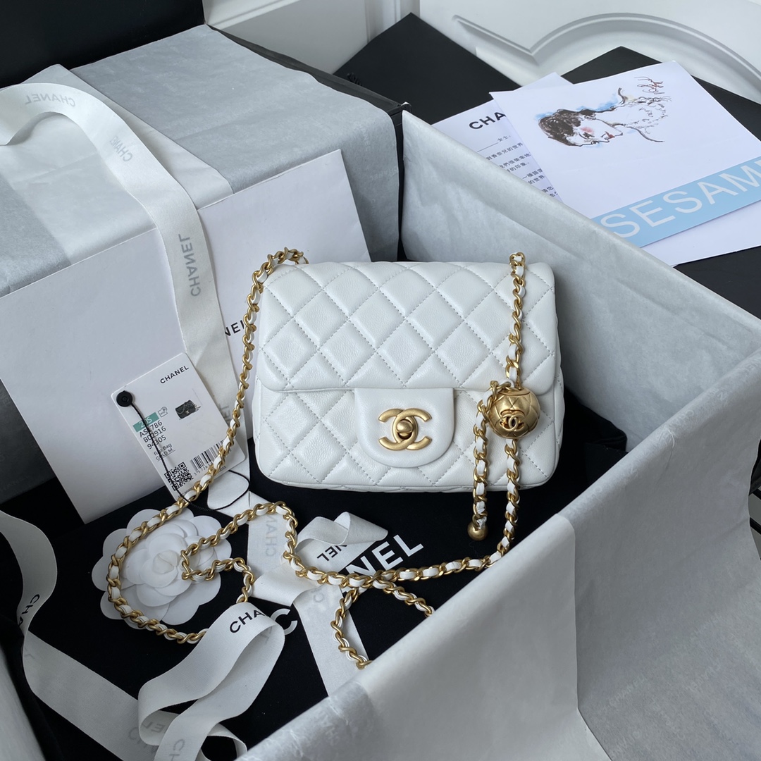 Chanel CF square with golden ball