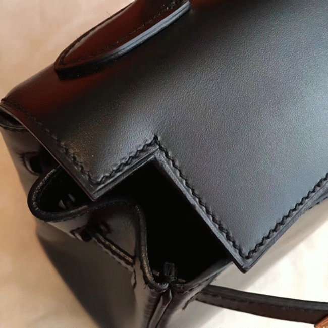 Black Box Replica Hermes Kelly Retourne 32cm Sophisticated Handbag