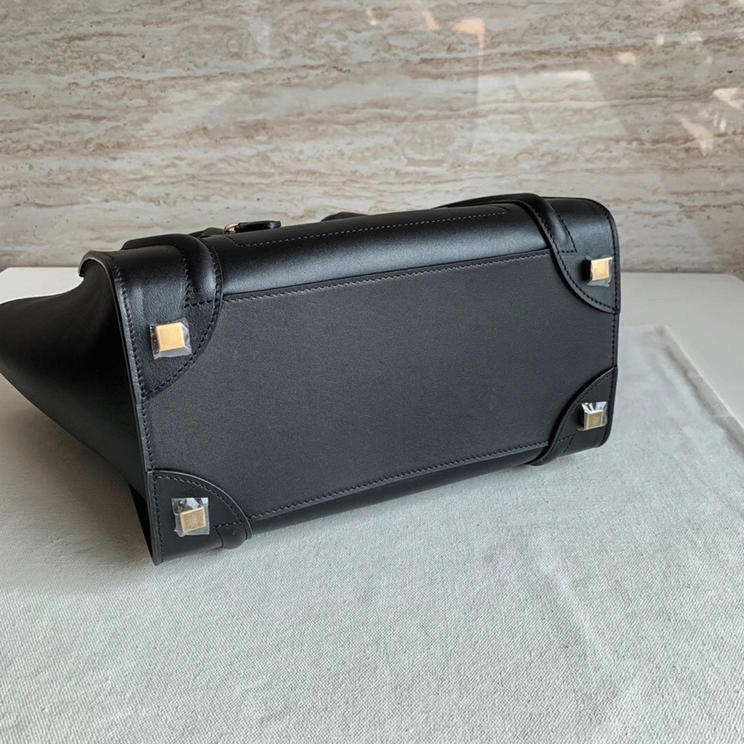 Celine Micro Luggage Tote Bag Replica in Black