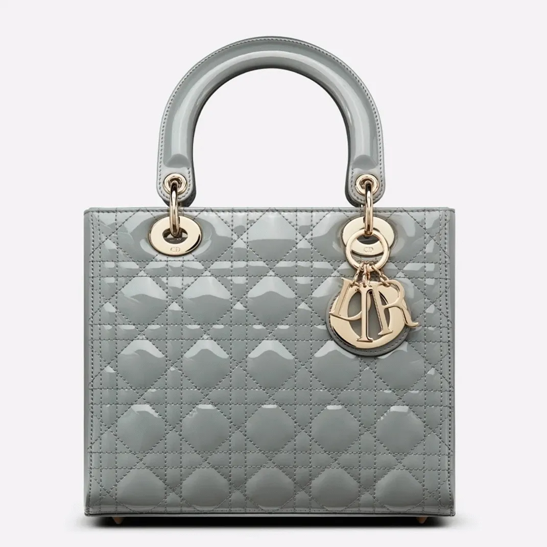 Dior Lady Dior Medium Bag Imitation in Grey