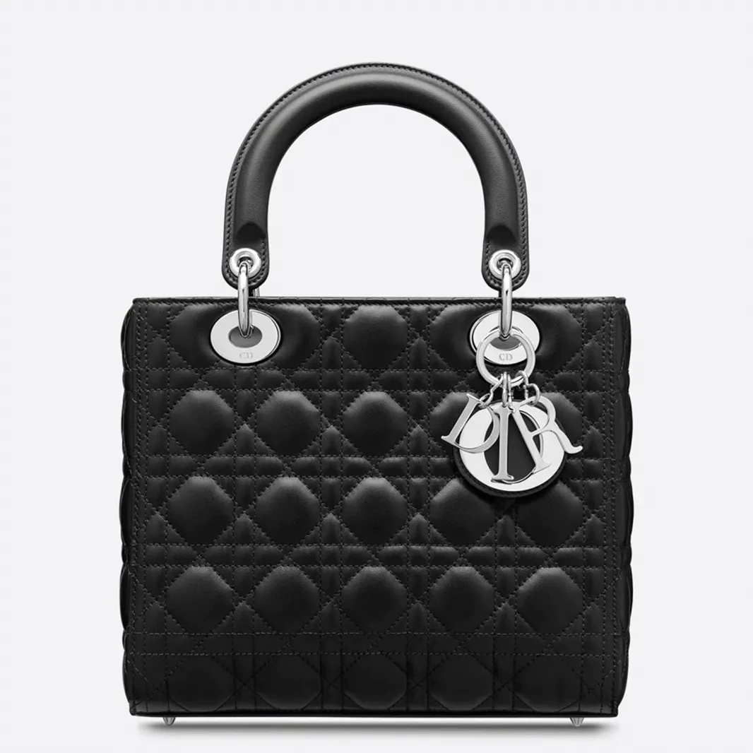 Dior Lady Dior Medium Bag Fake in Noir