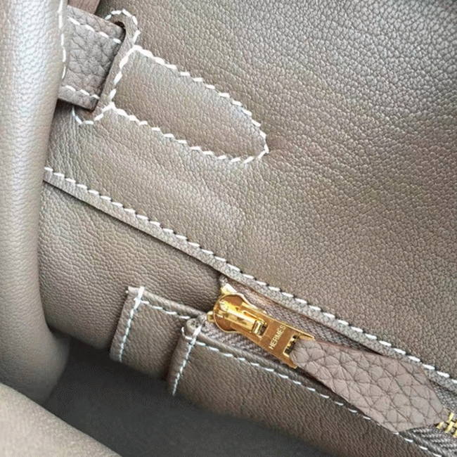 Etoupe Clemence Copy Top Quality Hermes Kelly Retourne 32cm Bag
