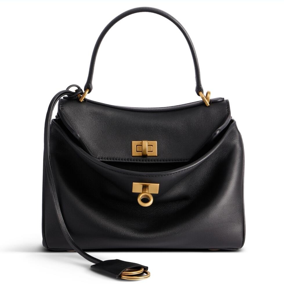 Knockoff Balenciaga Rodeo Mini Bag Black Calfskin